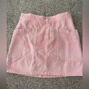 Madewell Pink Denim Skirt